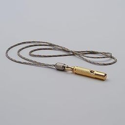 Khanjan 22k Gold Plated Emergency Loudest Whistle. Comes with a complimentary Designer Lanyard Around Your Neck or Attach it to Your Key-Chain (Square Diamond-Cut)-image-20