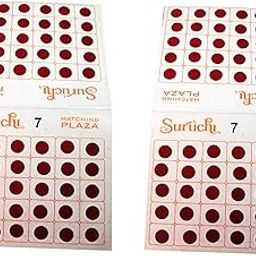 suruchi fashion PLAIN maroon Matching Plaza forehead (Stick on) size 7 mm 120 bindis pack 2 forhead Maroon Bindis (plain maroon)-image-77