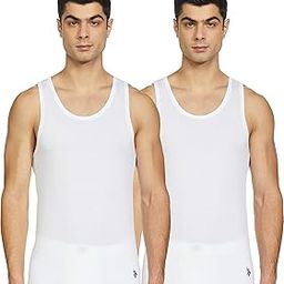 Men's Comfort Regular Fit Cotton I024 Vest - Pack of 2-image-1