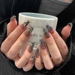 Havilah Nail Sticker Patch 24pcs/box Handmade Nail Glitter Nail Jelly Glue Finished Patch Wear Tool Bag Model 24-image-81