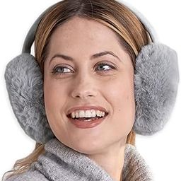 Ear Muffs Warmer for Kids, Girls and Women - Winter Ear Warmers - Soft & Warm Cable Knit Furry Fleece Earmuffs - Ear Covers for Cold Weather-image-23