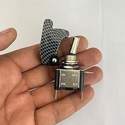AUTO MT Toggle Switch WiD Aircraft Safety Cover Rocker Toggle Switch 12V 20A Car Auto Racing ON/Off Toggle Switch LED Light Illuminated 3Pin for All Vehicles (Carbon Pilot TOGGLE Switch 1PC)-image-34