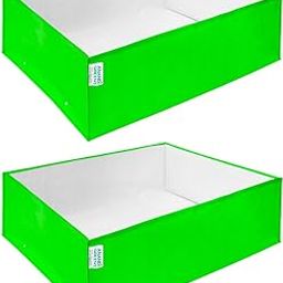 Anandi Green's Premium HDPE UV Protected 260 GSM Square Shaped Green Colour Plants Grow Bags Suitable for Terrace and Vegetable Gardening (Pack of 2, 24X18X9 INCH)-image-68