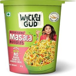 Wickedgud Nourishing Masala cup noodles – No Maida - No Palm Oil - Made with whole wheat - High in Fiber & Protein – No preservatives – 67G-image-6
