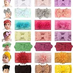 HONEY ACCESSORIES 6Pcs Baby Headband, Big Bow Hairbands, Elastics for Girl Headbands With Bows, Newborns Infant Toddlers, Multi-image-7