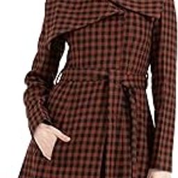 women's Checked wool coat-4
