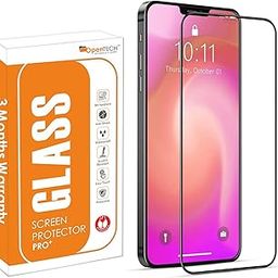 OpenTech® Edge to Edge Tempered Glass Screen Protector For Apple iPhone X with Installation kit (BLACK COLOR)-31