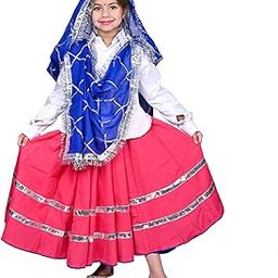 DESI ANDAAZ Haryanvi Dress For Girls Kids Indian State Folk Dance Kids Fancy Dress Costume-image-62
