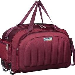 Epoch Nylon 55 litres Waterproof Strolley Duffle Bag- 2 Wheels - Luggage Bag - (Maroon)-image-96