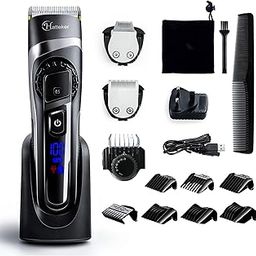 Hatteker Men's Hair Clipper Trimmer Beard Trimmer Cordless Hair Cutting Kit for Men Grooming Kit Precision Trimmer Waterproof Rechargeable, Battery Powered-18