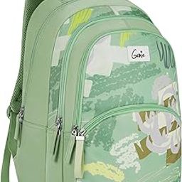 Genie School Backpack For Girls |19 In-36 Ltr with Laptop Sleeve, Rain Cover and Three Compartments with Padded Shoulders |Best for Books,Stationery,Lunch Box & Essentials-27
