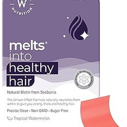 Wellbeing Nutrition Melts Healthy Hair | Pure Biotin 10,000mcg, Keratin, Zinc, Folic Acid for Stronger, Shinier Hair, Strength & Thickness, 30 Oral Strips-18