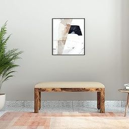 Amazon Brand - Solimo Wantage Solid Sheesham Wood Cushioned Bench (Natural Finish)-image-76