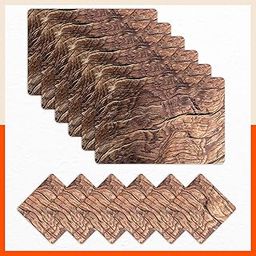 Bathla Table Mats - Set of 6-45cm x 30cm PVC Table Placemats & Coasters for Home Dining Table | Multipurpose, Heat-Resistant, Waterproof & Washable | Matworks (Walnut)-image-36