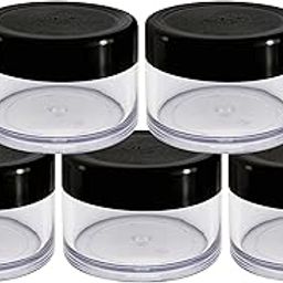 Zenvista Meditech Zenvista 15gm Acrylic Shan Jar with Black Lid for Creams, Lip Balm,Lip Scrub,Leak Proof Unbreakable & ReUseable - Pack of 5-10