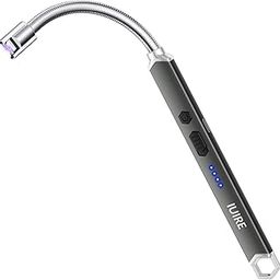 IUIRE Electric Arc Lighter Rechargeable USB C Flexible Neck for Candle Camping BBQ, Grey-11