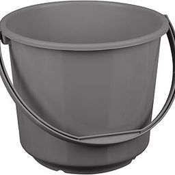 Kuber Industries Bucket | Plastic Bucket for Mopping | Bucket for Cleaning | Storage Container Bucket | Water Storage Bucket | Bathroom Bucket | Plain Bucket | 5 LTR | Gray-1