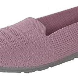 Women's Pink Breathable Knitted Bellies Flat 3 UK-image-56