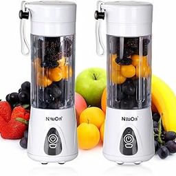 NeuOn Blend Go Portable Blender USB Rechargeable Smoothie & Juice Maker 60W Motor, 2000mAh Battery, 300ml Built-in Jar Crushes Ice, Blends Shakes & Juices On-the-Go (Set of 2)-image-36