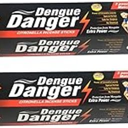 Dengue Danger Comfort Natural Mosquito Repellent Citronella incense stick 10 15 pouch Helps to repells Mosquito & Insects Herbal (300, Pack of 2)-27