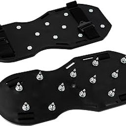 Epoxy Floor Spiked Shoes – Black | Metal Plate Gunite Screeding Footwear with 3/4” Short Spikes | Perfect for Epoxy & Resin Flooring – MM2MM Products-image-53