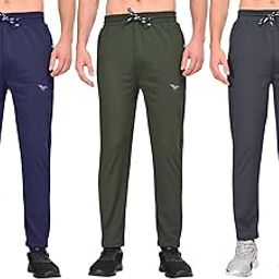 HALFSPACE Men's Polyester Lycra Track Pant | Casual Stretchable Track Pant | Slim Fit Gym Sports Lower for Men | Solid Activewear Trouser Pant (Combo)-image-19
