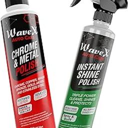 Wavex Bike Cleaning Kit - Instant Shine Bike Polish 350ml and Metal Polish For Chrome 350ml | Cleans, Shines and Protects (Set of 2)-image-9