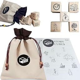 The brown box® Story Cubes, Wooden, Educational, Sensory, Learning Toys, Brain Game for Kids, Travel, Bedtime Stories, Unique Birthday/Return Toddlers Gift, Eco Friendly Toys-13