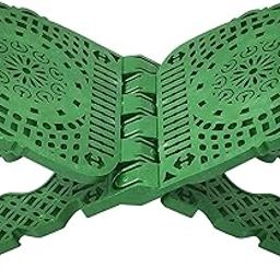 KIING Plastic Rehal Box Holy Book Stand for Reading Quran, Geeta, Guru Granth Sahib, bibil ETC Plastic Green Book Rest (Width (Open) = 30 cm : Height (Open) = 17 cm)-11