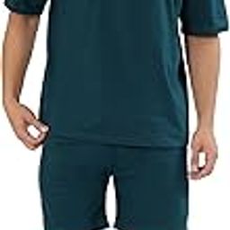 Summer Cotton Coord Set For Men Oversize Tshirt With Shorts Set-image-22