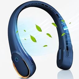 Portable Bladeless Rechargeable Neck Fan | Better Then Table or Hand Fans | USB Charging Battery | Smart Mini Hand Free 3 High Speed Fans Etc-image-96