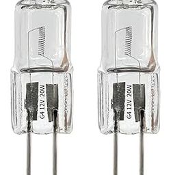 ZOREZA Mirchi Bulb, G4 Halogen Bulbs 20W, 12PCS G4 Bulb 12V AC/DC Dimmable, Bi-Pin Base 2800K Warm White with Long Lasting Lifetime, Light for Cabinet Light Bulbs (Pack Of 2).-0