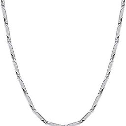 Men's Double Coated Popular Stainless Steel Silver Chain For Men Boys Girls Stylish Necklaces Silver Chain Anniversary Love Gift For Husband Unisex Chains 22 Inches-image-28