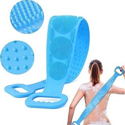 Silicone Bath Body Brush, Exfoliating Long Back Scrubber for Shower, Easy to Clean, Lathers Well, Bath Brush Soft, Silicone Massage Bathroom, Lengthen Strap Back Scrubber Body Cleaning Shower-image-39