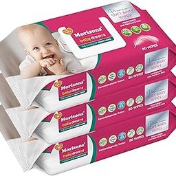 Morisons Baby Dreams Premium Soft Cleansing Baby Wipes enriched with Aloe Vera and Vitamin E - Pack of 3-image-52