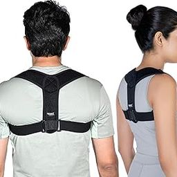 FOVERA Posture Corrector for Men & Women | Premium Neoprene Fabric - Breathable & Comfortable | Adjustable Back Brace for Upper & Mid Back Pain Relief, Shoulder Straightener for Scoliosis, Hunchback, Thoracic, Spine Support (Half)-14