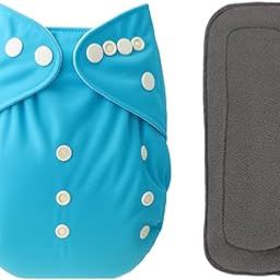 Softlia Reusable Baby Cloth Diaper with 3-Layer Microfiber Insert | Washable, Adjustable, Leak-Proof Diaper for Newborns & Toddlers (3-15kg) – Eco-Friendly (Pack of 1) (Skyblue, One Size, 5, count)-image-54