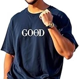 Men Oversized Printed Round Neck Cotton Blend T-Shirt-image-86
