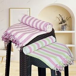 iinfinize 2 Pcs Combo Bhagalpuri Sleeping Chadar Bedcover Summer Bedsheet Soft Cotton Multicolor Handloom Bedspread Tapestry Coverlet Comforter Home Decor 90x50 Inch-image-72