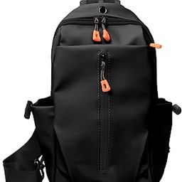 Waterproof Crossbody Chest Bag for Men and Women Fashion Sling Bag With Adjustable Shoulder Strap, Multipurpose Backpack for Hiking, Travel with 4 Pockets and Earphone Gate-image-87