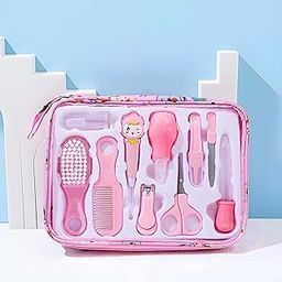 Jinila Portable Manicure Grooming Kit For New Born Baby 10 In 1 Healthcare Accessories Set To Keep Infants & Toddlers Clean Perfect Nursery Gift With Nail, Hair, Ear Grooming Tools For Kids (Set of 1, Multi Color)-image-92