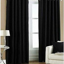 K 2 6 Creation Polyresin Solid Crush Curtain For Door (7 Feet (Blacksemi Sheer, Grommet)-image-30