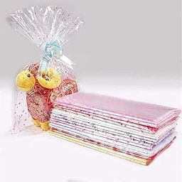 Printed Transparent Cellophane Sheets Pack of 20 Large 20X30 Inch For Gift Packing, Baskets Hampers, Flowers Bunch Wrapping Gift Wrapper (Multicolor)-image-9