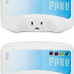 QWORK - Voltage Protector for Main Appliances, 120V, 1400W, Surge Protection and Voltage Fluctuations with Safety Cycle and LED Indicator, for Air-picture-14