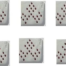 OJ Square Shape Plain Maroon Color With Shaded Black Border Bindi Tikali Sticker Bindiya Tikka Giftable Forehead Skin Friendly Glue Traditional For Womens & Girls Pack of 6 Size -2-image-76