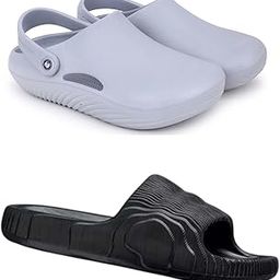 Combo Pack of 2 Slipper/Flip Flops/Slides/Clogs/Sandals for Men (Cl-800 Vs Addi)-image-33