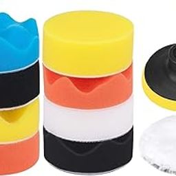 ZUMIE 3 Inch 11Pcs Car Polishing Pads Sponge and Woolen Polishing Waxing Buffing Pads Kits | Car Buffer Polisher Kit Drill Buffing Kit for Car Polishing, Waxing, Sealing Glaze-image-37
