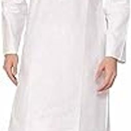 Men's Solid Straight 100% Cotton White Kurta Pajama Set for Everyday Wear-image-43