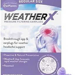 James Weather X Ear Plugs for Weather related Migraines Headache Mobile App to notify barometric pressure changes leading to migraine, drug & Latex free, with Carry Case, MigraineX , Migrainex-image-5
