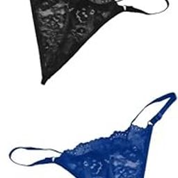 Women's Net Bikini (Panty (P2)-Black-Blue-_L)-image-58